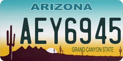 AZ license plate AEY6945