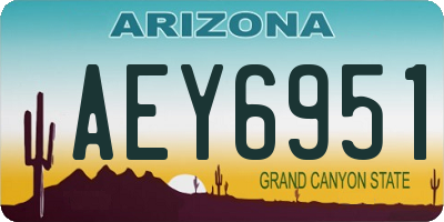 AZ license plate AEY6951