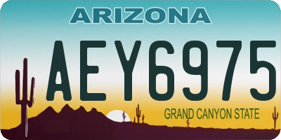 AZ license plate AEY6975