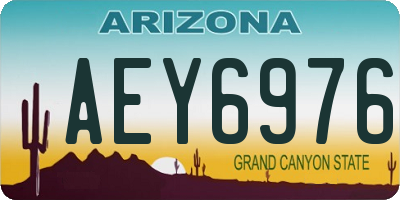 AZ license plate AEY6976