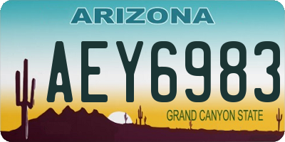 AZ license plate AEY6983