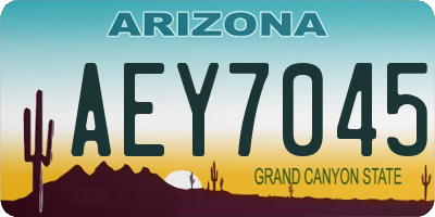 AZ license plate AEY7045