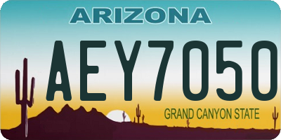AZ license plate AEY7050