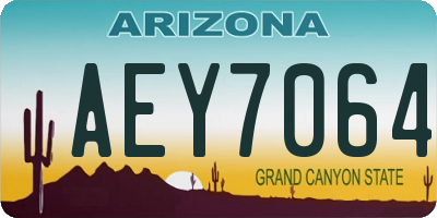 AZ license plate AEY7064