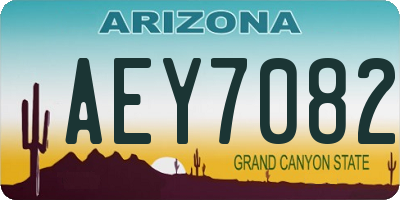 AZ license plate AEY7082