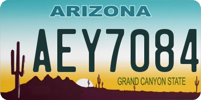 AZ license plate AEY7084