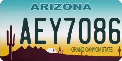 AZ license plate AEY7086