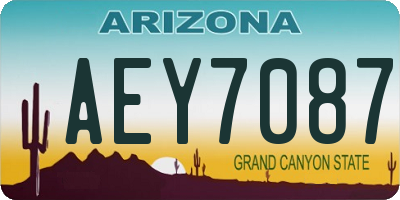 AZ license plate AEY7087
