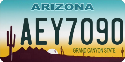 AZ license plate AEY7090