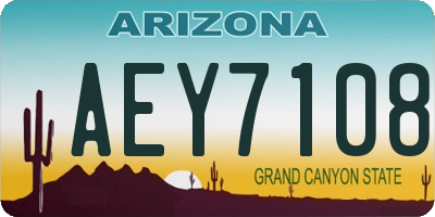 AZ license plate AEY7108