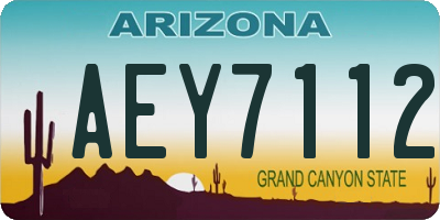 AZ license plate AEY7112