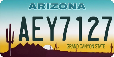 AZ license plate AEY7127