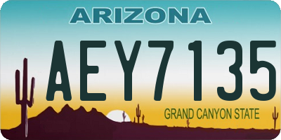AZ license plate AEY7135