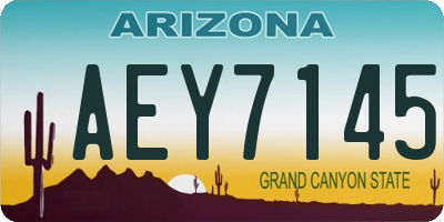AZ license plate AEY7145