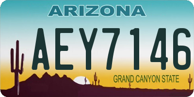 AZ license plate AEY7146