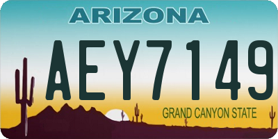 AZ license plate AEY7149