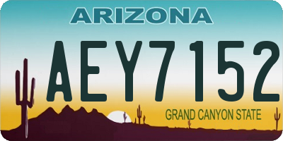 AZ license plate AEY7152