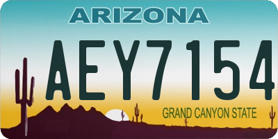AZ license plate AEY7154