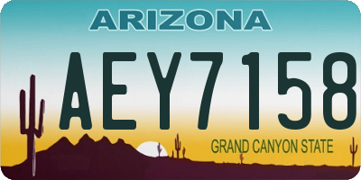 AZ license plate AEY7158