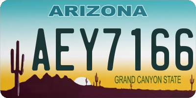 AZ license plate AEY7166