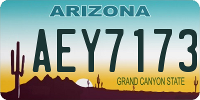 AZ license plate AEY7173