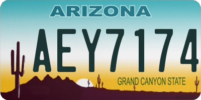 AZ license plate AEY7174