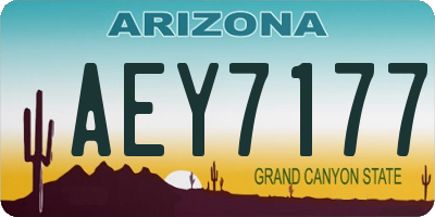 AZ license plate AEY7177