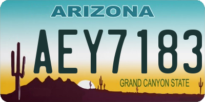 AZ license plate AEY7183