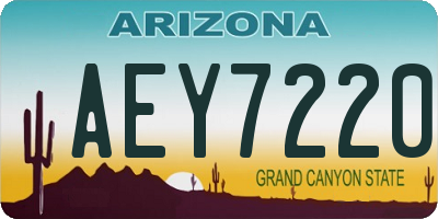 AZ license plate AEY7220