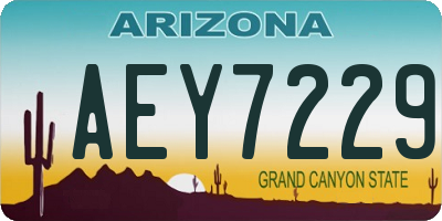 AZ license plate AEY7229