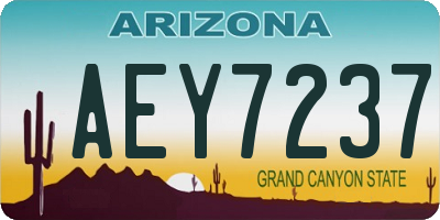 AZ license plate AEY7237