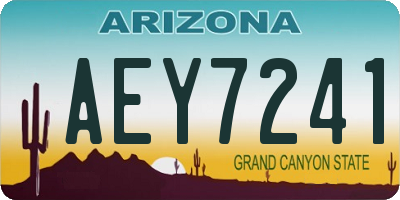 AZ license plate AEY7241
