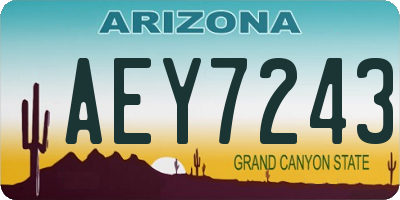 AZ license plate AEY7243