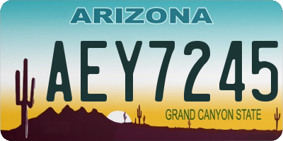 AZ license plate AEY7245