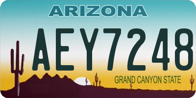 AZ license plate AEY7248