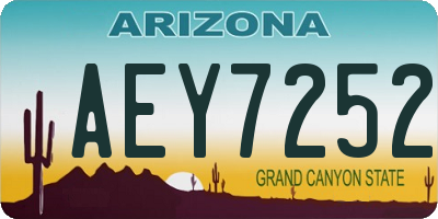 AZ license plate AEY7252