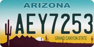 AZ license plate AEY7253