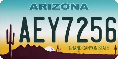 AZ license plate AEY7256