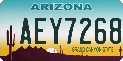 AZ license plate AEY7268