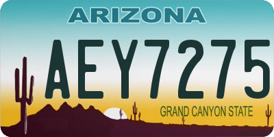 AZ license plate AEY7275
