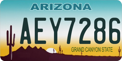 AZ license plate AEY7286
