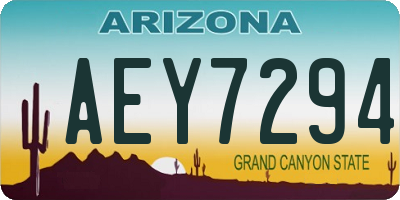 AZ license plate AEY7294