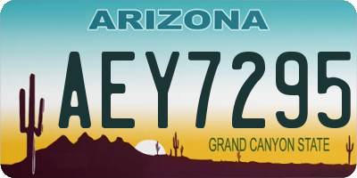AZ license plate AEY7295