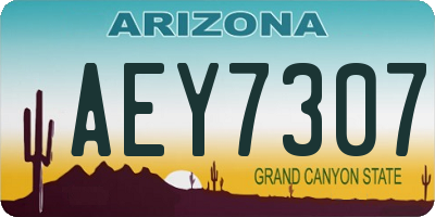 AZ license plate AEY7307
