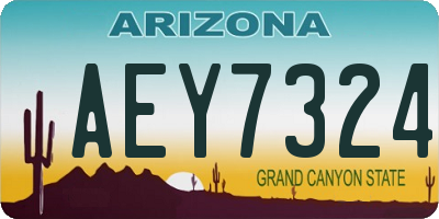 AZ license plate AEY7324