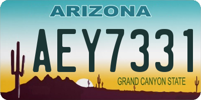AZ license plate AEY7331