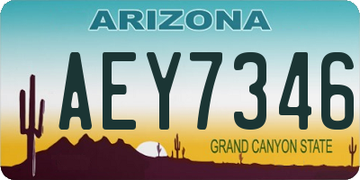 AZ license plate AEY7346