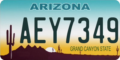 AZ license plate AEY7349