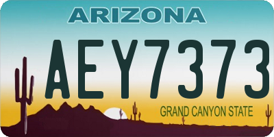 AZ license plate AEY7373