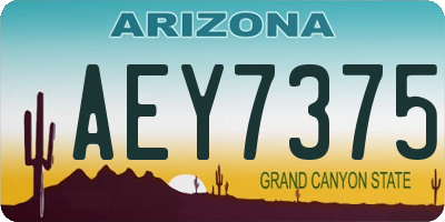 AZ license plate AEY7375